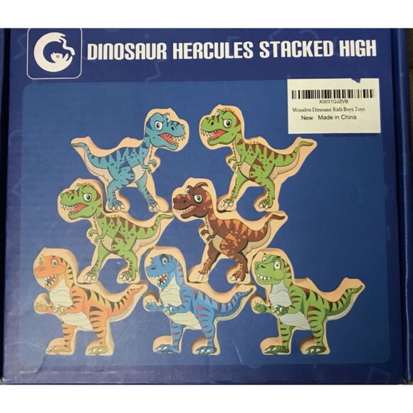 Hercules Balanced high Table Game Child wooden block stacking game Toy Dinosaur - Picture 4 of 4